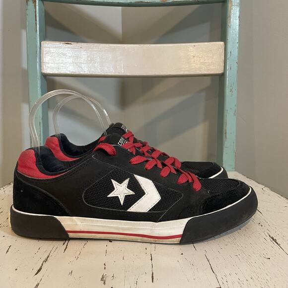 Converse Co Star Optimum Chuck Taylor All Star Red Black Low Top Shoes Youth 6.5 - Picture 1 of 9